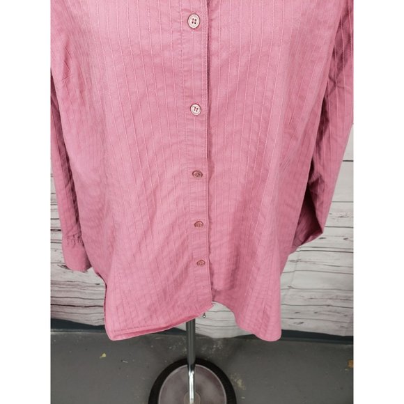Lane‎ Bryant Pink Size 18/20 Long Sleeve Button Up Shirt - Picture 9 of 12